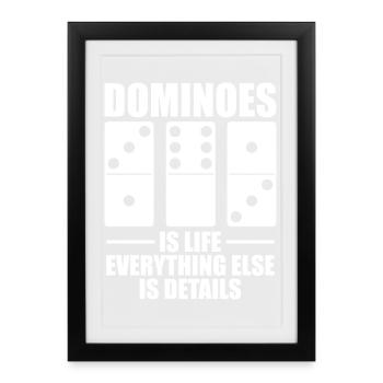Conception de jeux Domino - Affiche encadrée (27 × 37 cm) - noir - Devant