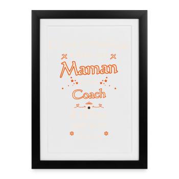 Maman et Coach - Affiche encadrée (27 × 37 cm) - noir - Devant