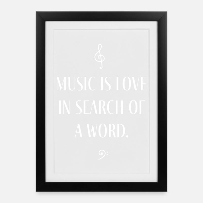 Music is ... - Framed poster (27 × 37 cm) - black