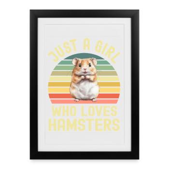 Hamster - Affiche encadrée (27 × 37 cm) - noir - Devant