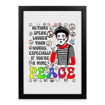 La paix est la chose la plus importante - Affiche encadrée (27 × 37 cm) - noir - Devant