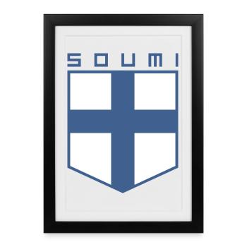 Soumi, Finlande - Affiche encadrée (27 × 37 cm) - noir - Devant