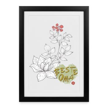 Best Grandma - Framed poster (27 × 37 cm) - black - Front