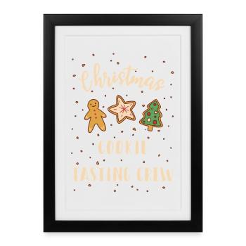 Christmas Cookie Tasting Crew - Framed poster (27 × 37 cm) - black - Front
