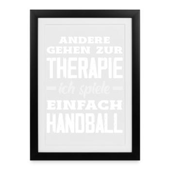 Handball Joueurs Handball Handball Cadeaux - Affiche encadrée (27 × 37 cm) - noir - Devant
