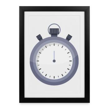 Stopwatch - Framed poster (27 × 37 cm) - black - Front