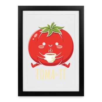 Professeur d’espagnol à l’école Funny Maestra - Affiche encadrée (27 × 37 cm) - noir - Devant