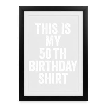50th Anniversary 50th Anniversary Gift - 50th Anniversary Gift - Framed poster (27 × 37 cm) - black - Front