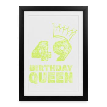 Birthday 49 - Framed poster (27 × 37 cm) - black - Front