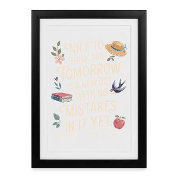 Citation de Book Lover Tomorrow : Anne Shirley - Affiche encadrée (27 × 37 cm) - noir - Devant