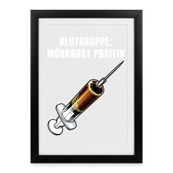 Kaffee Schweden Mörkrost Schwedisch Fika - Gerahmtes Poster (27 × 37 cm) - Schwarz - Vorne