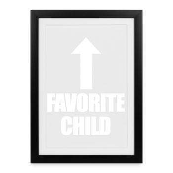 Enfant préféré - Affiche encadrée (27 × 37 cm) - noir - Devant