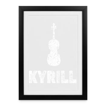 Gift for Kirill - Framed poster (27 × 37 cm) - black - Front