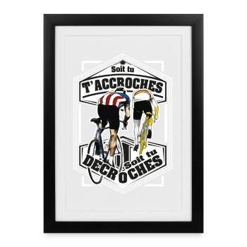 Hooks or Stalls Cycling - Framed poster (27 × 37 cm) - black - Front