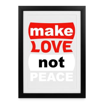make love not peace - Framed poster (27 × 37 cm) - black - Front