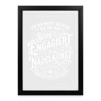 Engagé dans l’art Nadell - Affiche encadrée (27 × 37 cm) - noir - Devant