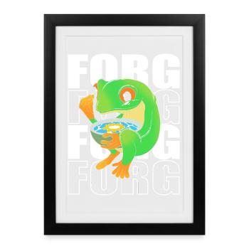 Frog Tree Frog - Framed poster (27 × 37 cm) - black - Front