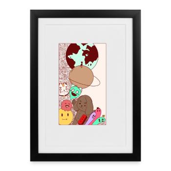 Colors universe - Framed poster (27 × 37 cm) - black - Front
