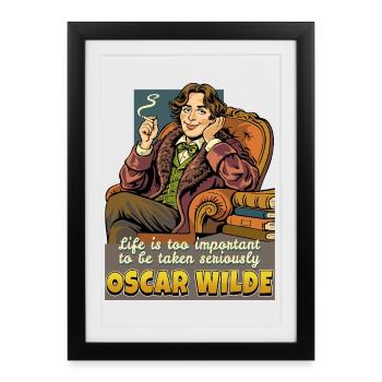 Oscar Wilde Life - Framed poster (27 × 37 cm) - black - Front