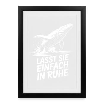 Rettet die Wale - Gerahmtes Poster (27 × 37 cm) - Schwarz - Vorne