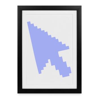 Pointer Mouse Silhouette - Framed poster (27 × 37 cm) - black - Front