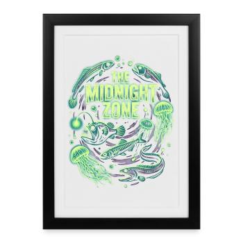 Mer de plastique - Affiche encadrée (27 × 37 cm) - noir - Devant
