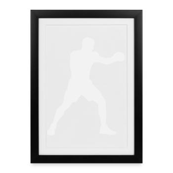 Boost de puissance de la Boxsilhouette - Affiche encadrée (27 × 37 cm) - noir - Devant