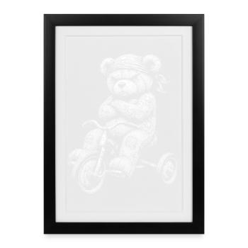 Nounours - Affiche encadrée (27 × 37 cm) - noir - Devant