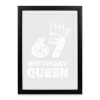 Anniversaire 67 - Affiche encadrée (27 × 37 cm) - noir - Devant