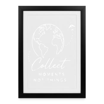 World Tour: Collect Moments, Not Things - Framed poster (27 × 37 cm) - black - Front