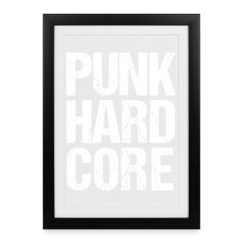 Distressed Punk Hardcore Typography - Framed poster (27 × 37 cm) - black - Front