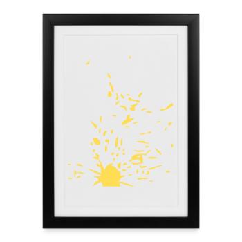 Jaunis de couleur - Affiche encadrée (27 × 37 cm) - noir - Devant