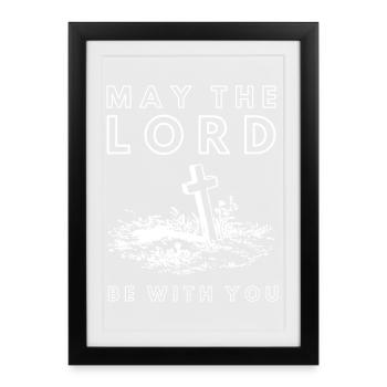 Seigneur, que tu sois avec toi dans le champ - Affiche encadrée (27 × 37 cm) - noir - Devant