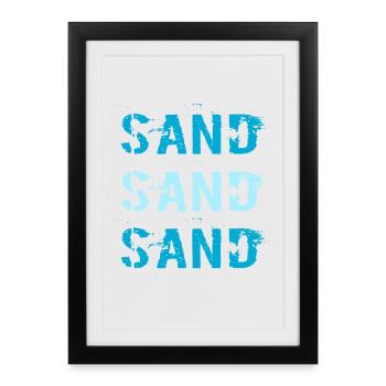 Sable sable / Été / Proverbes / Tendance - Affiche encadrée (27 × 37 cm) - noir - Devant