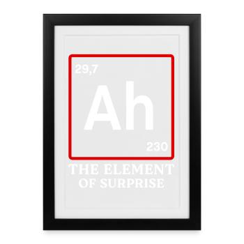 Project Hail Mary Ah - Framed poster (27 × 37 cm) - black - Front