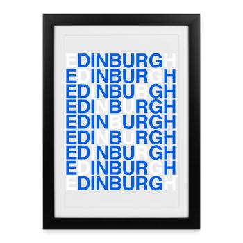EDIMBOURG Écosse Drapeau Schottland - Affiche encadrée (27 × 37 cm) - noir - Devant