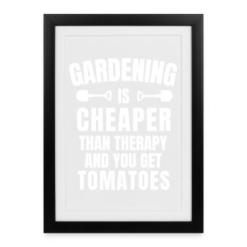 gardening, gardening, gardening - Framed poster (27 × 37 cm) - black - Front