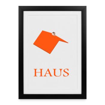 Aus dem weg, ich muss mein Haus fertig machen - Gerahmtes Poster (27 × 37 cm) - Schwarz - Vorne