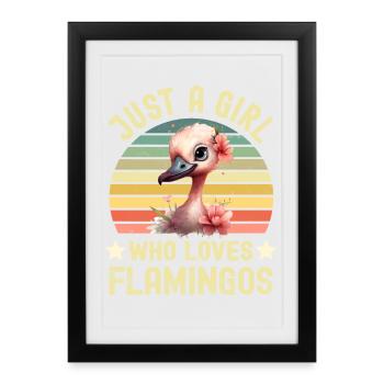 Flamingo - Framed poster (27 × 37 cm) - black - Front