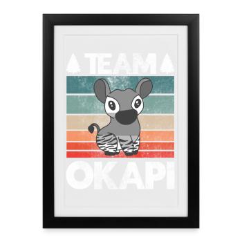 Okapi the Jewel of the Jungle - Framed poster (27 × 37 cm) - black - Front