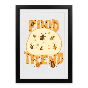 Insect Bread - Framed poster (27 × 37 cm) - black - Front