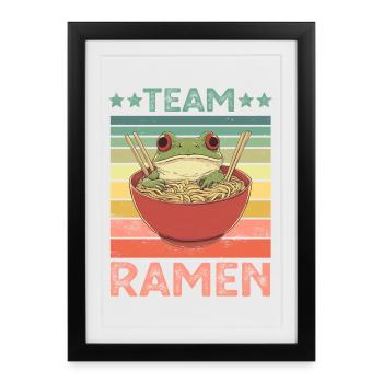 Ramen - Affiche encadrée (27 × 37 cm) - noir - Devant