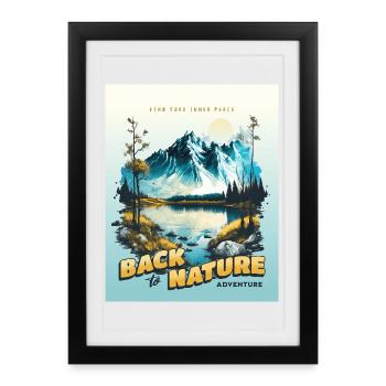 Pêche : Back to Nature - Affiche encadrée (27 × 37 cm) - noir - Devant