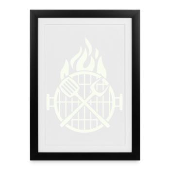grill_grillzange- - Framed poster (27 × 37 cm) - black - Front