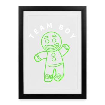 Pregnancy Birth Gingerbread Christmas - Framed poster (27 × 37 cm) - black - Front