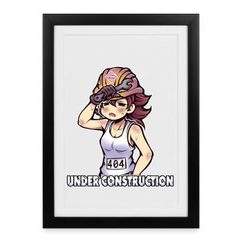 Under Construction - 404 - Framed poster (27 × 37 cm) - black - Front
