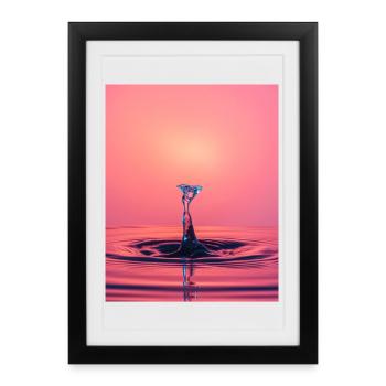 Liquid Abstract Splash - Framed poster (27 × 37 cm) - black - Front