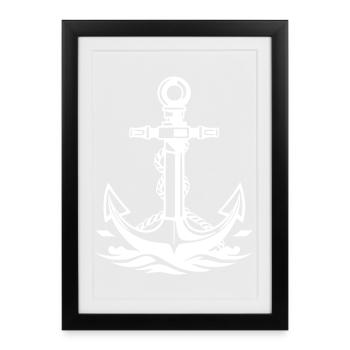 Anchor Seaman Sailor Northern Germany Gift - Framed poster (27 × 37 cm) - black - Front