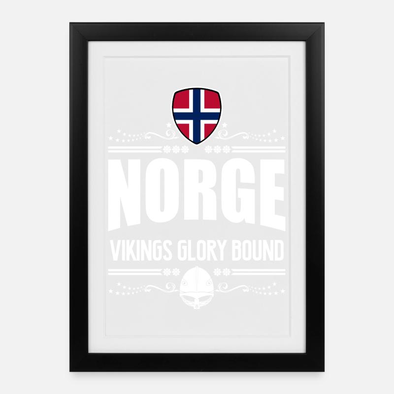 NORWAY - NORGE VIKINGS GLORY - Framed poster (27 × 37 cm) - black