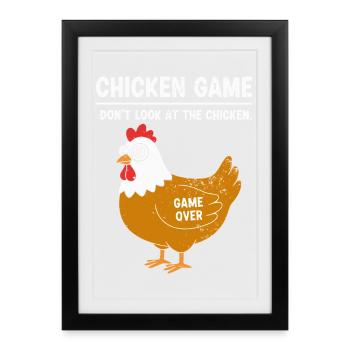 Funny chicken design for chicken fans - Framed poster (27 × 37 cm) - black - Front